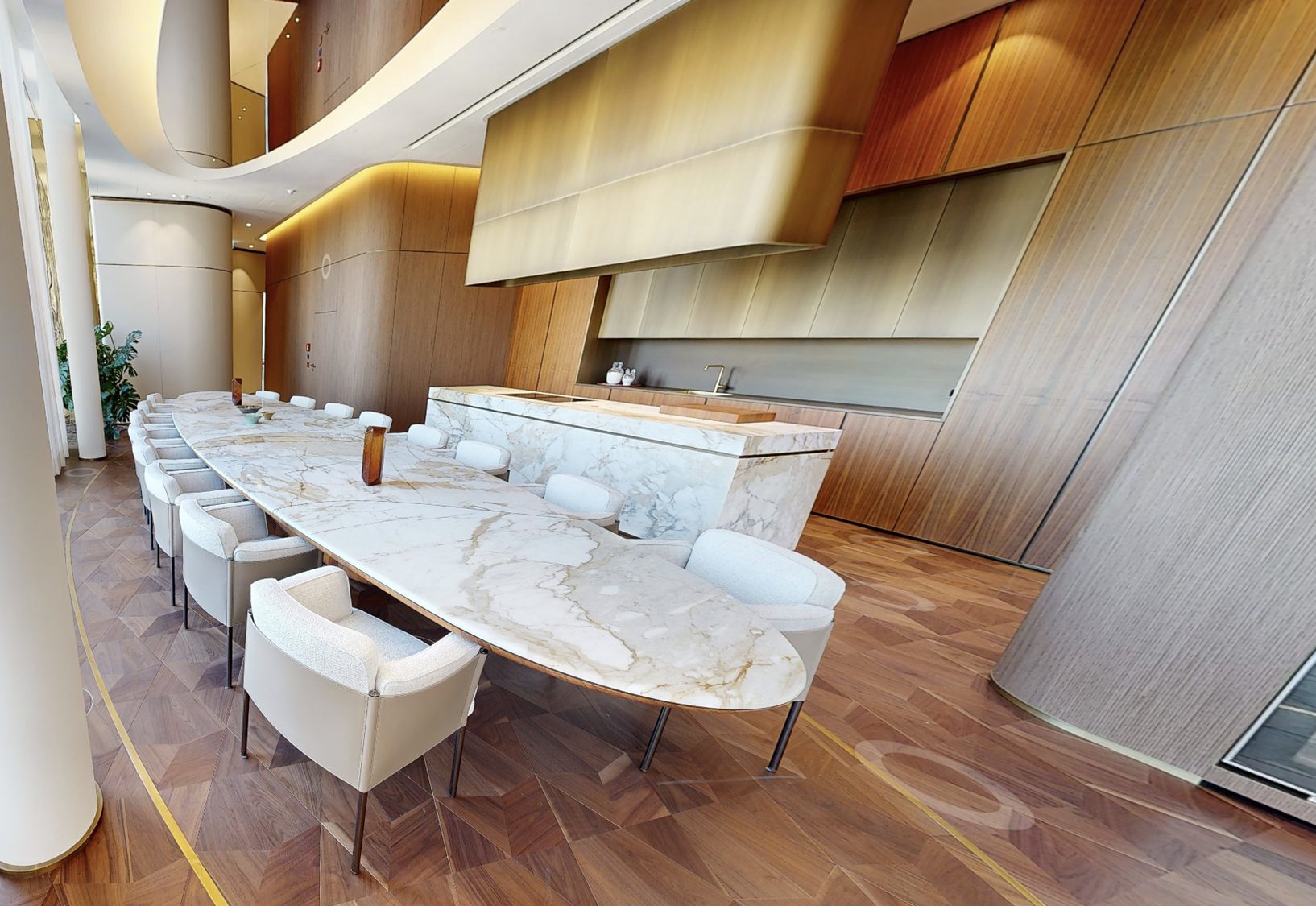 Business breakfast set up in The Ember private room.