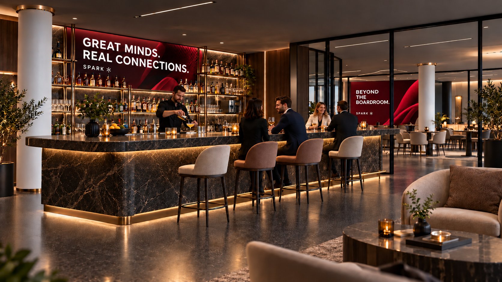 The bar, visualisation
