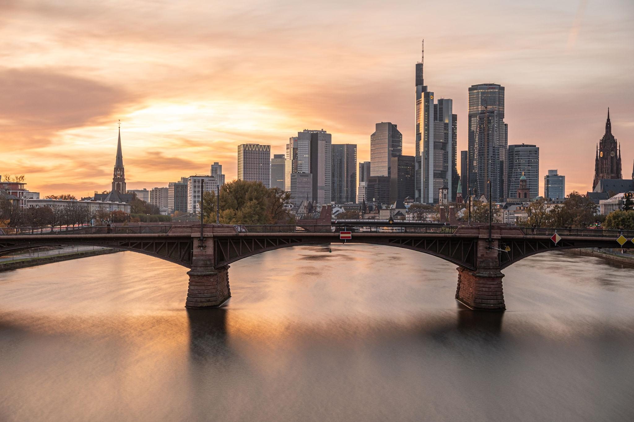 Main riverfront in Frankfurt