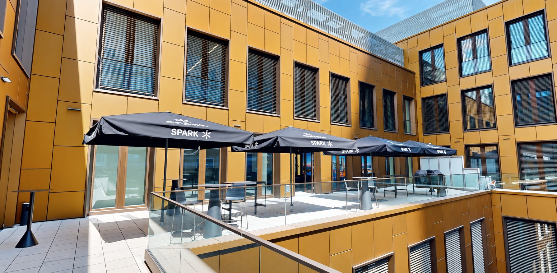 Rooftop terrace at SPARK Junghof