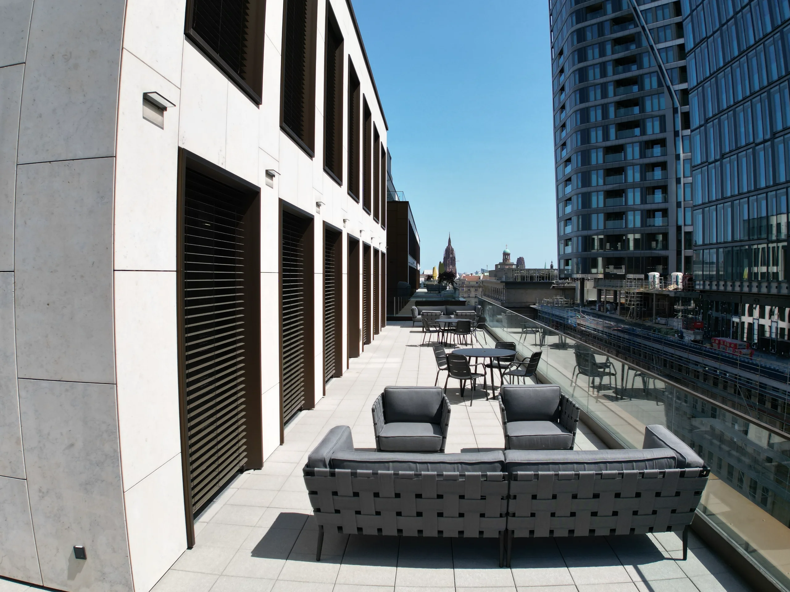 Gallery opening to the terrace